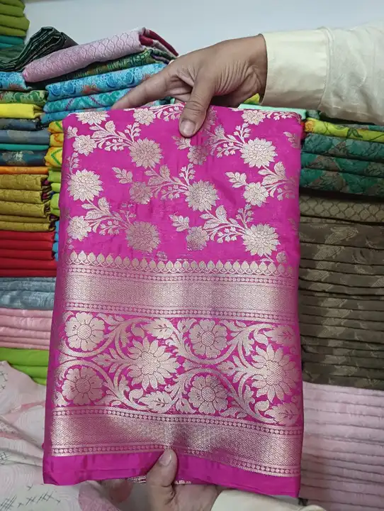 New collection Banarasi semi katan gyortgatt silk sarees Raning Blause wholesalers  uploaded by Arbaz sarees manufacturer  on 5/11/2024