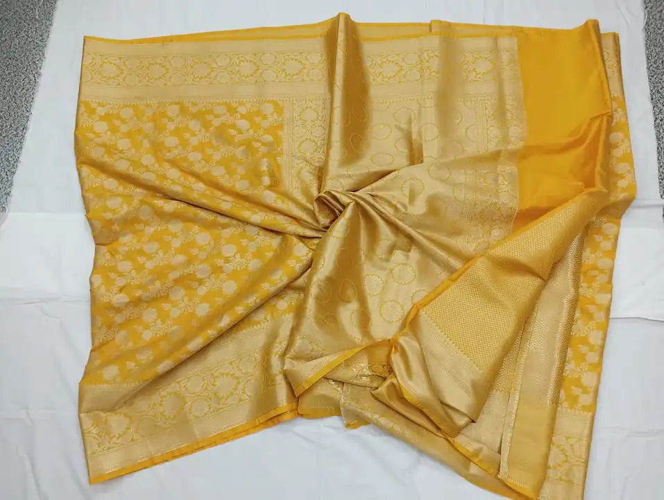 New collection Banarasi semi katan gyortgatt silk sarees Raning Blause wholesalers  uploaded by Arbaz sarees manufacturer  on 5/11/2024