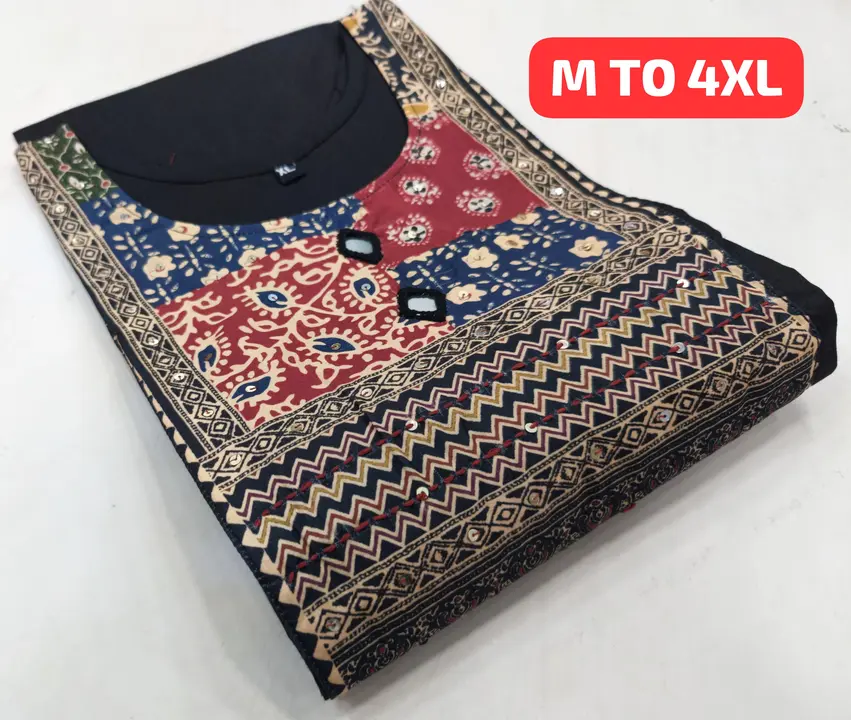 Premium Cotton Kacchi work kurti uploaded by Vihu fashion on 5/11/2024