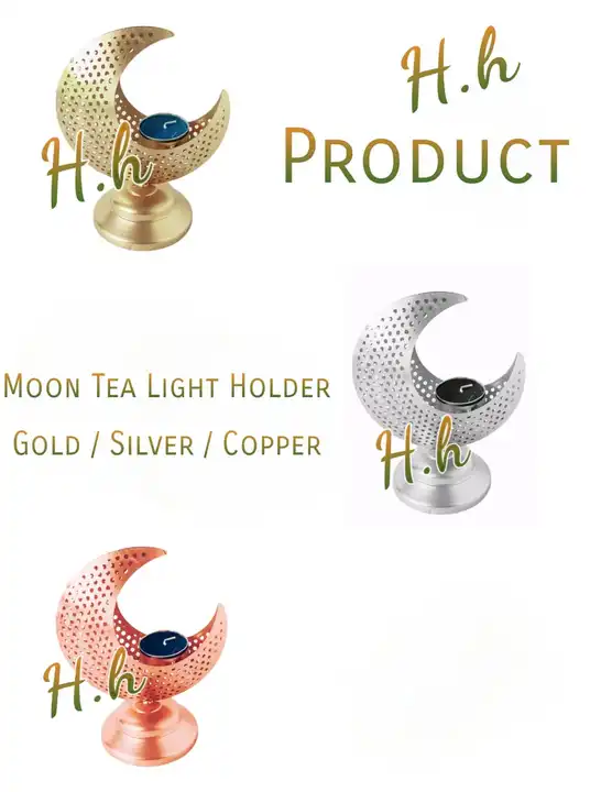 Beautiful Metal  Moon Tea light's Combo Collection in Various Finish  Available  in Very Reasonable  uploaded by Hina Handicrafts on 5/11/2024