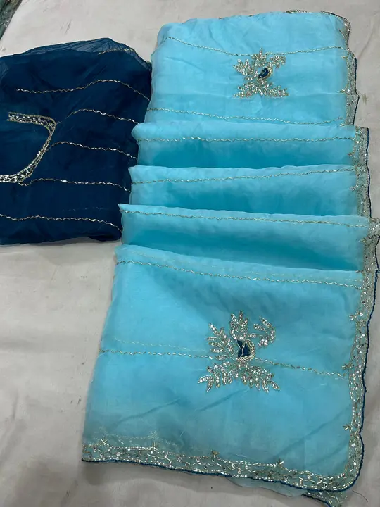 Sale sale sale 

New launched💥 this Summer season special 💠💠💠  Organza handwork sarees⚡⚡

✨pyore uploaded by Gotapatti manufacturer on 5/11/2024