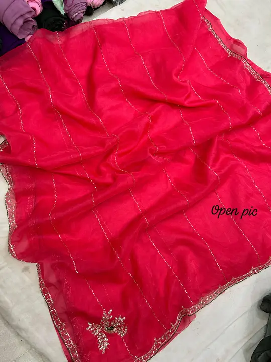 Sale sale sale 

New launched💥 this Summer season special 💠💠💠  Organza handwork sarees⚡⚡

✨pyore uploaded by Gotapatti manufacturer on 5/11/2024