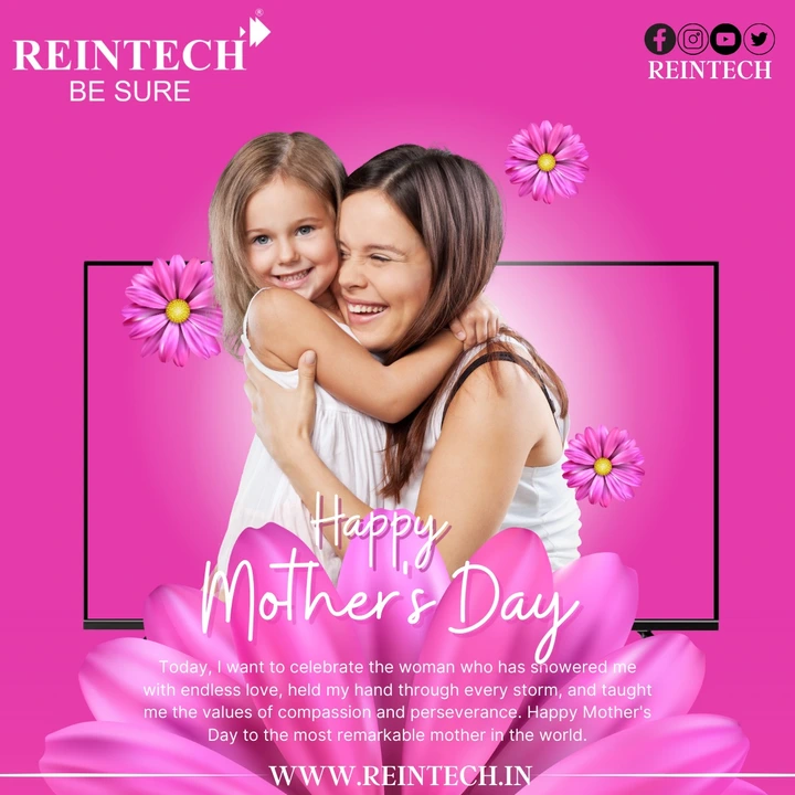 Post image Happy Mother's Day to all the incredible moms out there! Your love and strength inspire us every day.
#मातृ_दिवस #Reintech #Besure #HappyMothersDay #happymothersday2024 #MothersDay