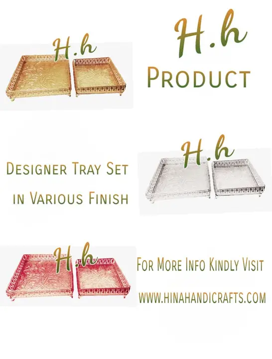 Beautiful Designer Trays Collection in Various Finish  Available  in Very Reasonable Prices 
Kindly  uploaded by Hina Handicrafts on 5/12/2024