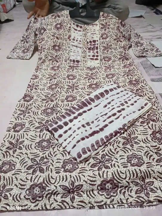Pure cotton kurti pent set uploaded by business on 5/12/2024