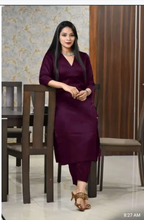 Mahroon  kurti with pant  uploaded by business on 5/13/2024