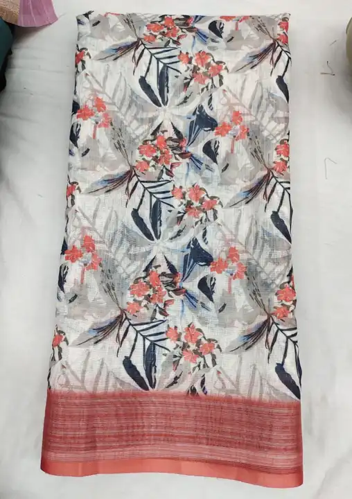 Linen sarees digital print uploaded by N K SAREES  on 5/13/2024