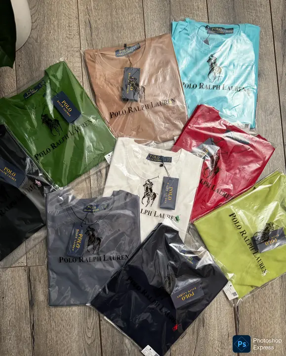 Post image *RALPH LAUREN*
Premium Crew Neck, 
Premium bio with Silicon washed Combed Cotton
GSM - 190
9 Current online Articles
Size : M L XL XXL
Ratio : 1:1:1:1
Moq : 41 Pcs Set
Price :  ping me
All original accessories and scannable
Limited Stock..!