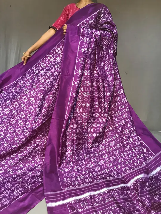 Pure pochampally ikat Silk saree with blouse  uploaded by Quikcarts online services on 5/14/2024