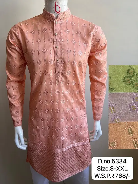 Mens box pack kurta pyjama set  uploaded by Kushal Jeans, Indore on 5/14/2024