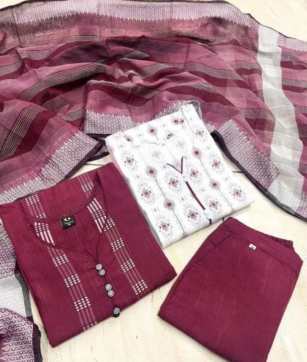 khadi Cotton kurti set uploaded by Avaasa Fushion Pvt Ltd on 5/15/2024
