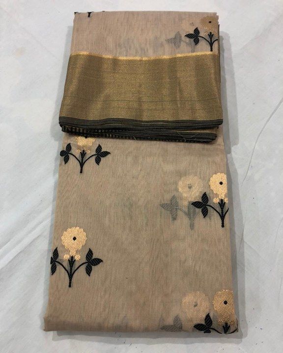 Raw mango design ek naal motifs CHANDERI Handloom saree uploaded by business on 3/26/2021