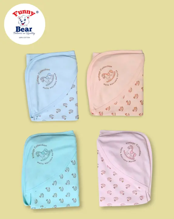 Funny Bear Baby 100% Pure Cotton Hooded Towel  uploaded by business on 5/16/2024