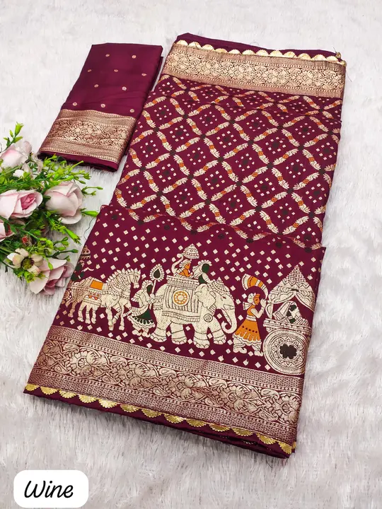 Dolla silk minakari palakhi weaving design saree  uploaded by DHANANJAY CREATIONS on 5/16/2024