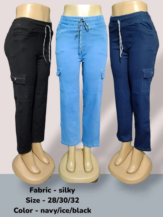 Women's straight joggers 6 pocket jeans uploaded by business on 5/17/2024