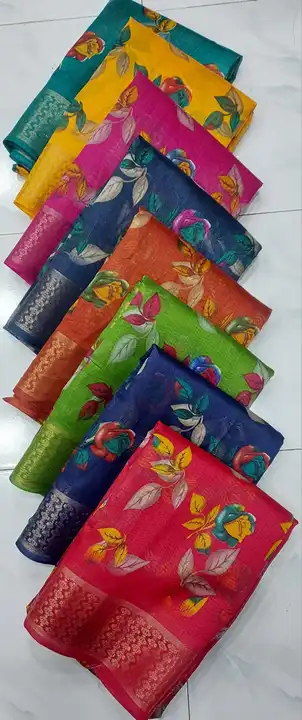 Cristal dobi boder fancy printed saree  uploaded by NARMADA SILK on 5/17/2024