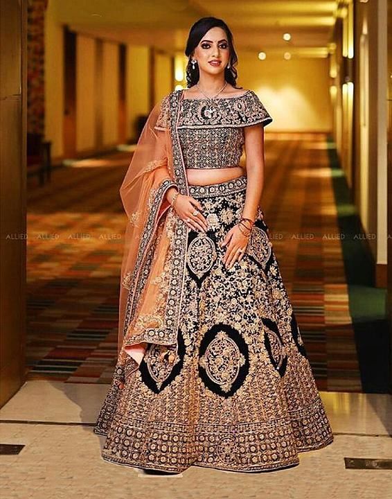 Post image 🏵PRODUCT CODE : DJ 101

❤️BRAND : CREATIONS (DJ)

🏵Type   : Bridal Lehenga (CROPTOP)

Colours : 🖤Black

🏵Lehenga  : Heavy Banglori Sattin Silk with Heavy Golden Jari &amp; Badla Jari Embriodery Work, Embellish with Diamond💎 &amp; Golden Inner Patta

🏵Sleeves  : Heavy Banglori Sattin Silk Crop top Sleeves with Golden &amp; Badla Jari Embellish with Diamond💎Work  (Extra Sleeves Given with Embridery Lace &amp;) Diamond💎

🏵Dupatta  : Soft Mono Net 2.50mtr with Butti &amp; Banglori Sattin Silk Lace Border Embellished With Latkan &amp; Diamond work 💎

🏵Inner  : Heavy Santoon Comes With CANVAS &amp; CAN~CAN to Give More Volume to Gheria

🏵Length  : 40-42 inches

🏵Size  : Max upto 44-46

🏵Acessories  : Extra Latkan For Blouse

⚖️Weight  : 2kg

💰Price  : ₹4550/-

📦Ready To Ship

💎Luxüxy Affordable ✨

💃🏻Wear it Party it💃🏻

#DJ101 #CroptopLehenga #BridalLehenga  #BridalWear
