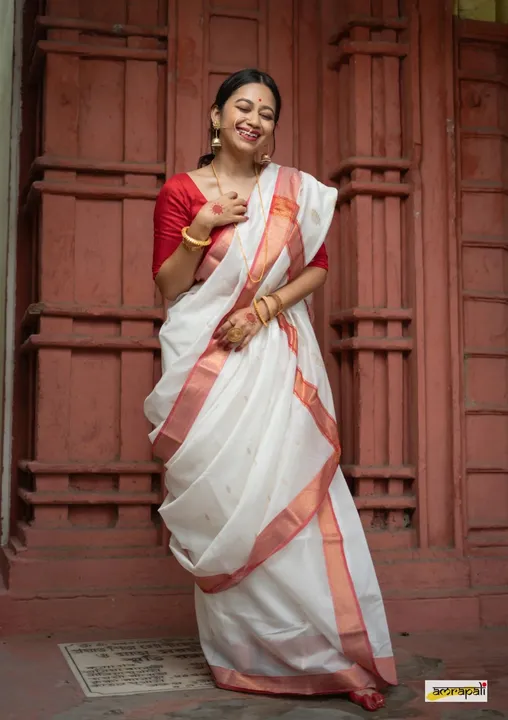 Handloom cotton saree uploaded by business on 5/19/2024