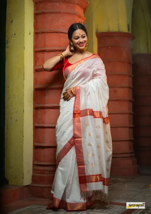 Handloom cotton saree uploaded by Santipur saree on 5/19/2024
