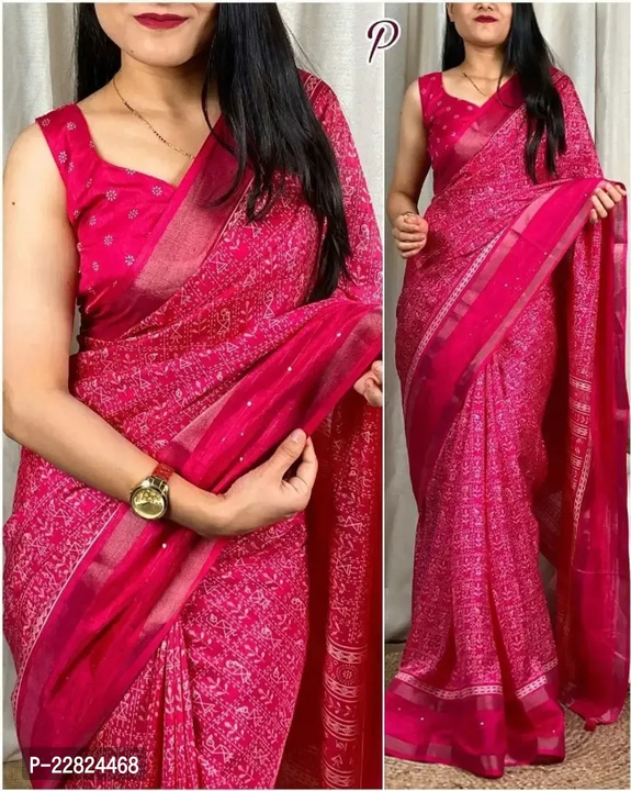 Dola sequins work crepe saree with blouse uploaded by business on 5/20/2024