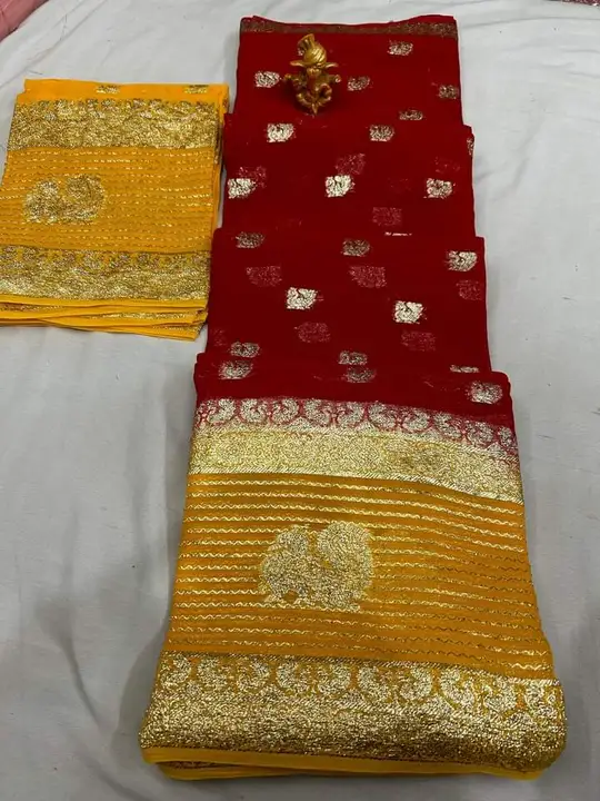 Georgette crush saree  uploaded by business on 5/22/2024