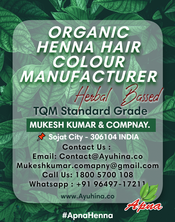NATURAL MEHANDI POWDER  uploaded by Henna manufacturer Mukesh Kumar & Company  on 5/22/2024