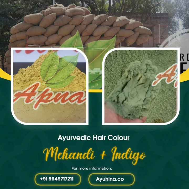 MEHANDI Powder+ indigo powder  uploaded by Henna manufacturer Mukesh Kumar & Company  on 5/22/2024