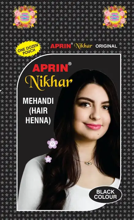 Aprin NIKHAR MEHANDI Powder ( black & Burgundy)  uploaded by Henna manufacturer Mukesh Kumar & Company  on 5/22/2024