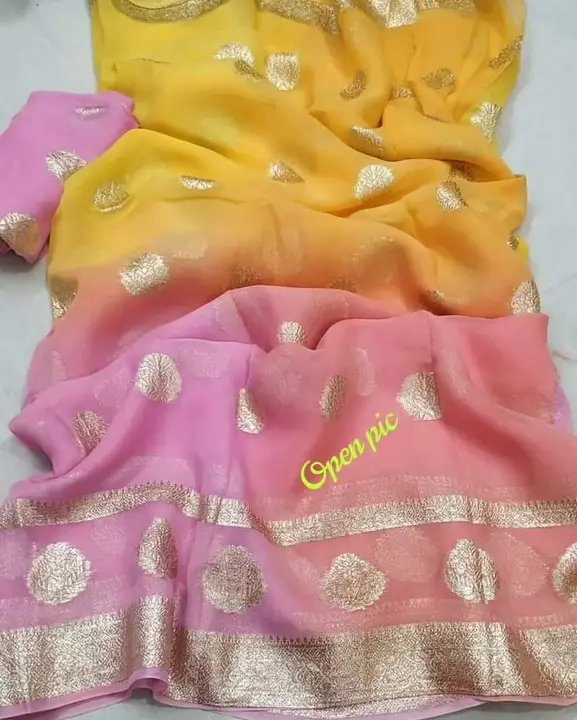 Georgette crush saree  uploaded by business on 5/23/2024
