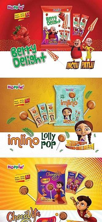 Post image Hoppin - A cartoon character based candies, Lollipop and confectionery products for your kids. Every kids favourite and their first choice.