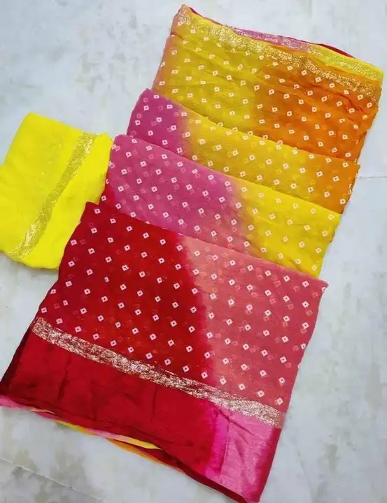 Georgette bandhej saree  uploaded by business on 5/24/2024