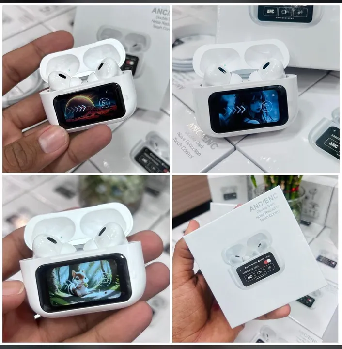 Airpods pro 2 display with ANC WORKING CHINA PACK  CARTOON AVAILABLE BEST PRICE 🔥 ⚡ uploaded by business on 6/1/2024