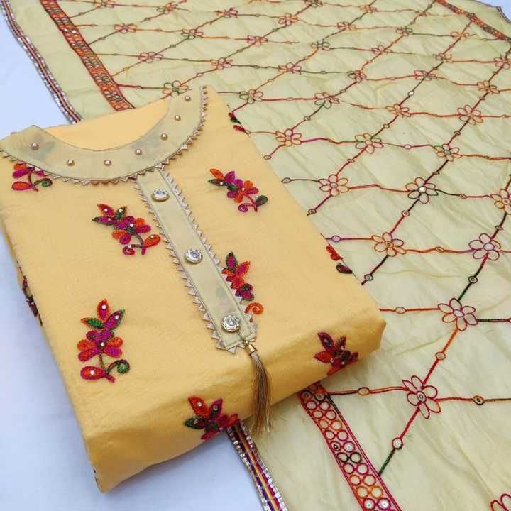 💃💃💃💃💃💃💃💃
*Exclusive Dress Material Suit  For Women6011A

▪ Top Fabrics:- SEMI MODAL 

▪  Bo uploaded by Bhullar Store  on 3/27/2021