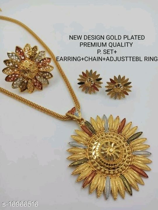 Post image Catalog Name:*Allure Bejeweled Pendants &amp; Lockets*
Base Metal: Brass
Plating: Gold Plated
Stone Type: Agate
Sizes: Free Size
Dispatch: 2-3 Days
Easy Returns Available In Case Of Any Issue

Price....250