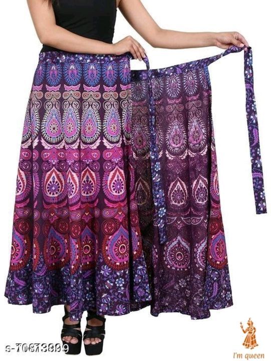 Trendy Cotton Women Western Skirts
Fabric: Cotton
Pattern: Printed
Multipack: 1
Sizes: 
Free Size (W uploaded by business on 3/27/2021