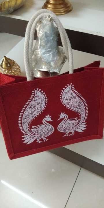 Cute Jute bags for any return function and will use for lunch bags too uploaded by business on 3/27/2021