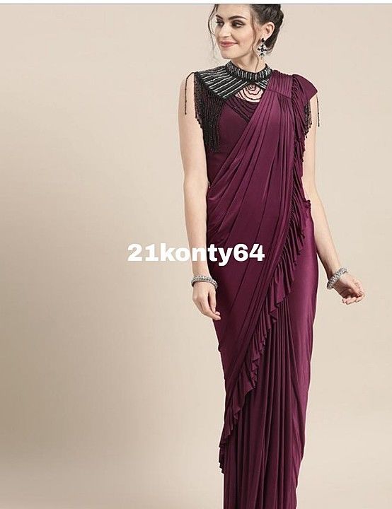 Designer drape saree with corset uploaded by business on 7/19/2020