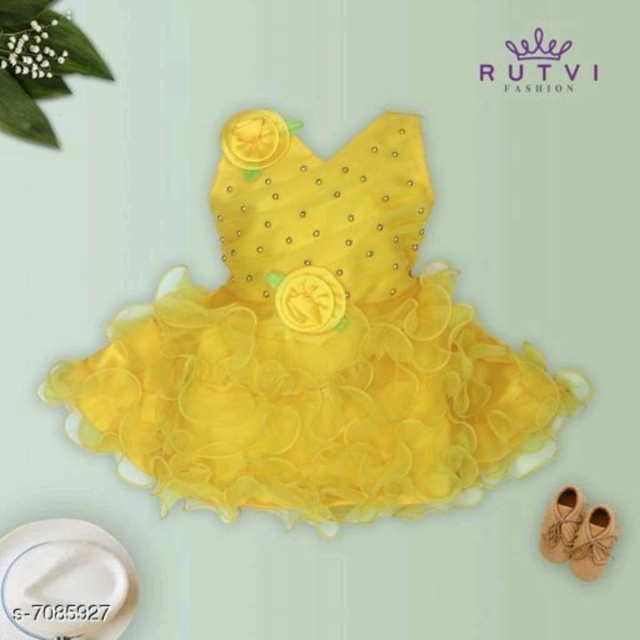 Post image Catalog Name:*Fancy Baby Frock*
Fabric:  Mesh
Sleeve Length: Sleeveless
Pattern: Self-Design
Multipack: Single
Sizes: 
0-1 Years (Bust Size: 16 in, Length Size: 20 in)
1-2 Years (Bust Size: 18 in, Length Size: 20 in)
6-12 Months (Bust Size: 16 in, Length Size: 20 in)
12-18 Months (Bust Size: 18 in, Length Size: 20 in)
Dispatch: 2-3 Days
Easy Returns Available In Case Of Any Issue
*Proof of Safe Delivery! Click to know on Safety Standards of Delivery Partners- https://ltl.sh/y_nZrAV3