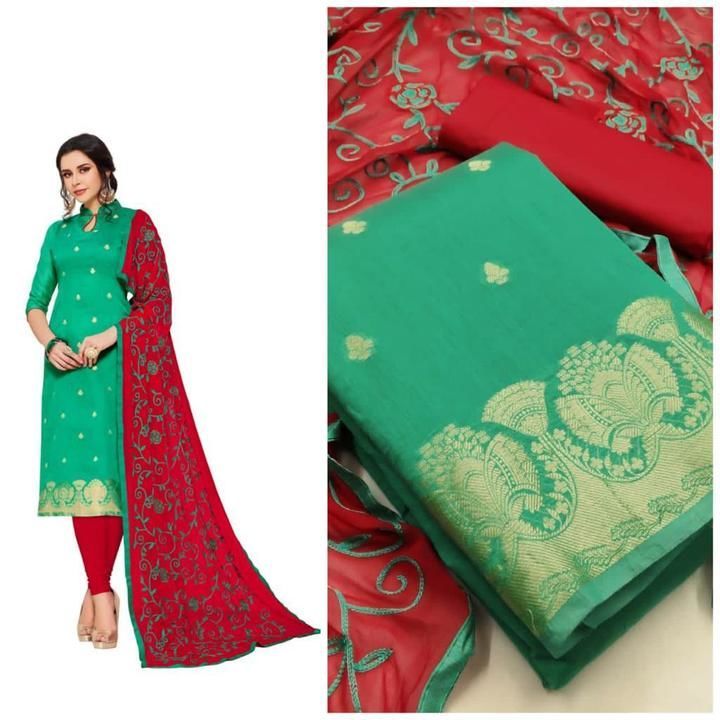 Banarasi jequard suit uploaded by Kisha Fashion on 3/27/2021