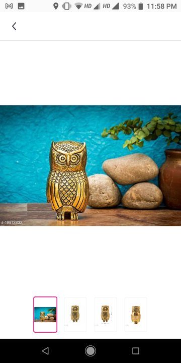 Golden Metal Owl Laxmi Vahan, lucky for Home uploaded by business on 3/27/2021