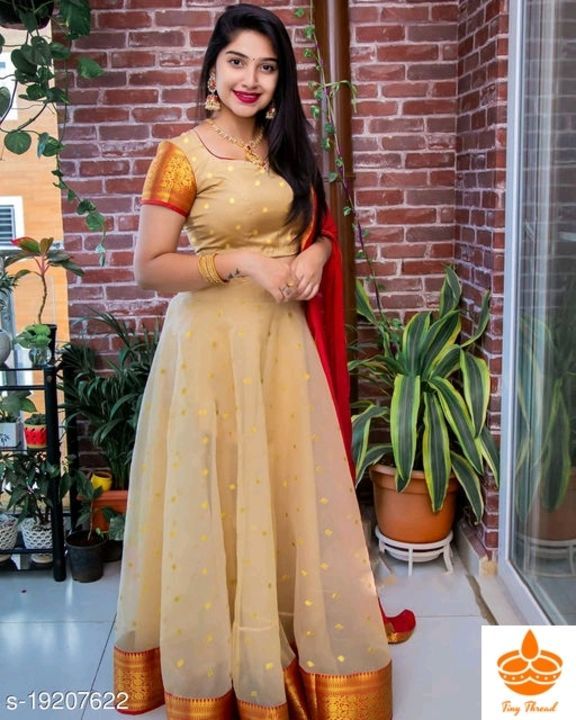 Post image Stylee Lifestyle - Cream Colored Party Wear Jacqard chanderi Lehenga Choli
Fabric: Chanderi Cotton
Sleeve Length: Short Sleeves
Pattern: Zari Woven
Sizes:
S (Bust Size: 36 in, Length Size: 56 in, Waist Size: 32 in, Hip Size: 40 in, Shoulder Size: 13 in) 

Country of Origin: India
Sizes Available - S, M, L, XL, XXL
