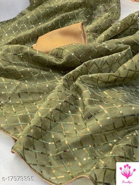 Catalog Name:*Aakarsha Attractive Sarees*
Saree Fabric: Organza
Blouse: Running Blouse
Blouse Fabric uploaded by Darshini Ranjith on 3/27/2021