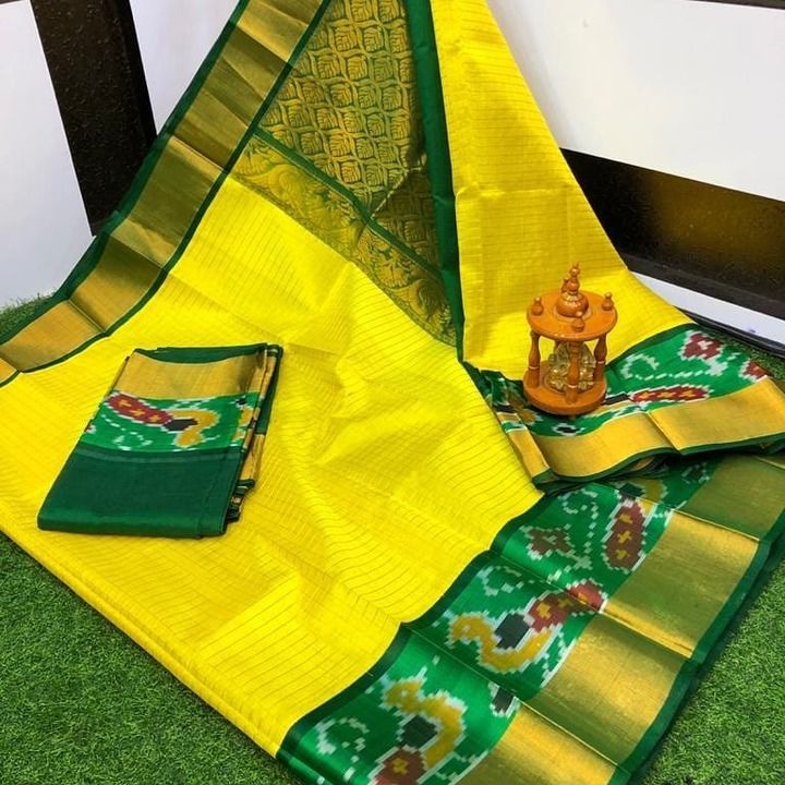 Post image *Super collection New model Kuppadam SP checks with buta pochampalli border Sarees price only 5400+shipping* *30%cotton mix* *available full stock* 💥🌹💥💐👌🌹💥💐👌🌹💥💐👌🌹💥💐👌

Colours Available..
Wholesale price..
No COD.. 
Only online payment..
No return..
Delivery available all over India..
For Order Please WhatsApp @ 9704976424