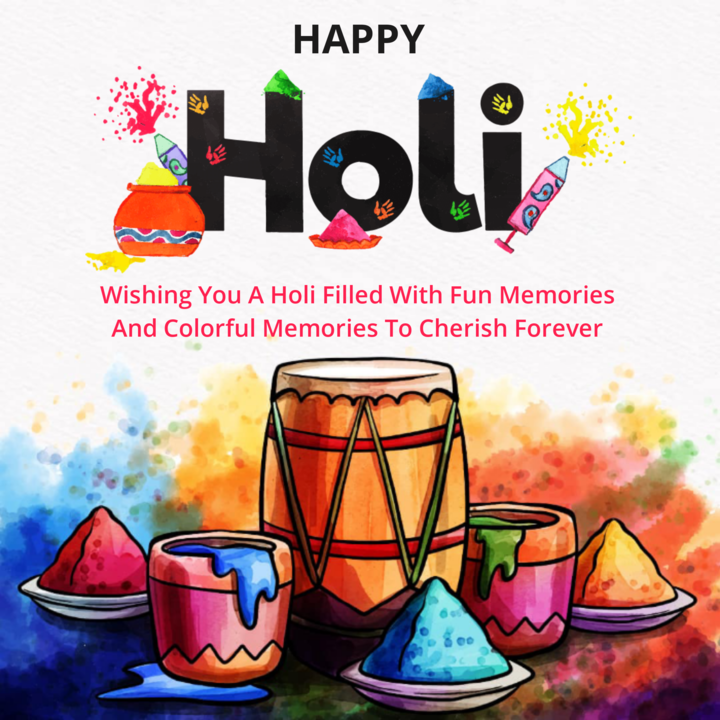 Post image Wishing You A Holi Filled With Fun Memories And Colorful Memories To Cherish Forever