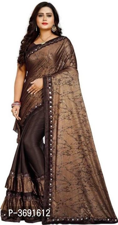 Post image Women's Satin Ruffle Saree with Blouse Piece



 Fabric:  Satin

 Type:  Saree with Blouse piece

 Style:  Printed

 Design Type:  Bollywood

Saree Length: 5.5 (in metres)

Blouse Length: 0.8 (in metres)

Within 7-11 business days However, to find out an actual date of delivery, please enter your pin code.

Saree Length: 5.5 mtr, Blouse Length: 0.8 mtr| Wash Care:Dry Clean Or Else Normal Hand Wash, Occasion: Casual Wear or Party Wear.