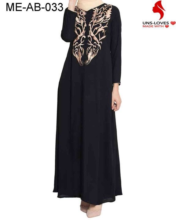 Black Abaya With Golden embroidery uploaded by Uns-love on 3/28/2021