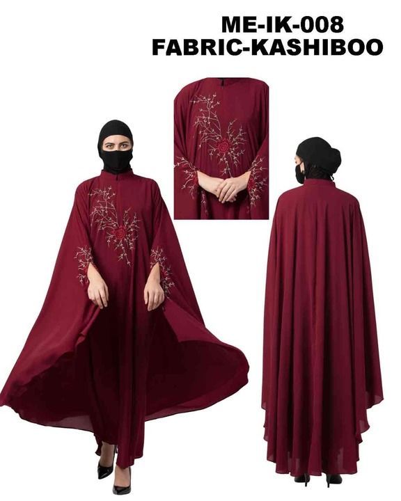 Maroon Kaftan With Embroidery uploaded by Uns-love on 3/28/2021