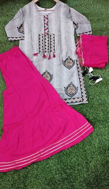 Rayon with plazzo and Dupatta uploaded by Saavli Fashion on 3/28/2021