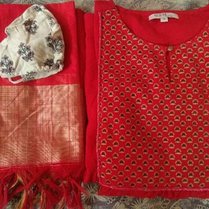 Cotton kurti with dupatta uploaded by business on 3/28/2021