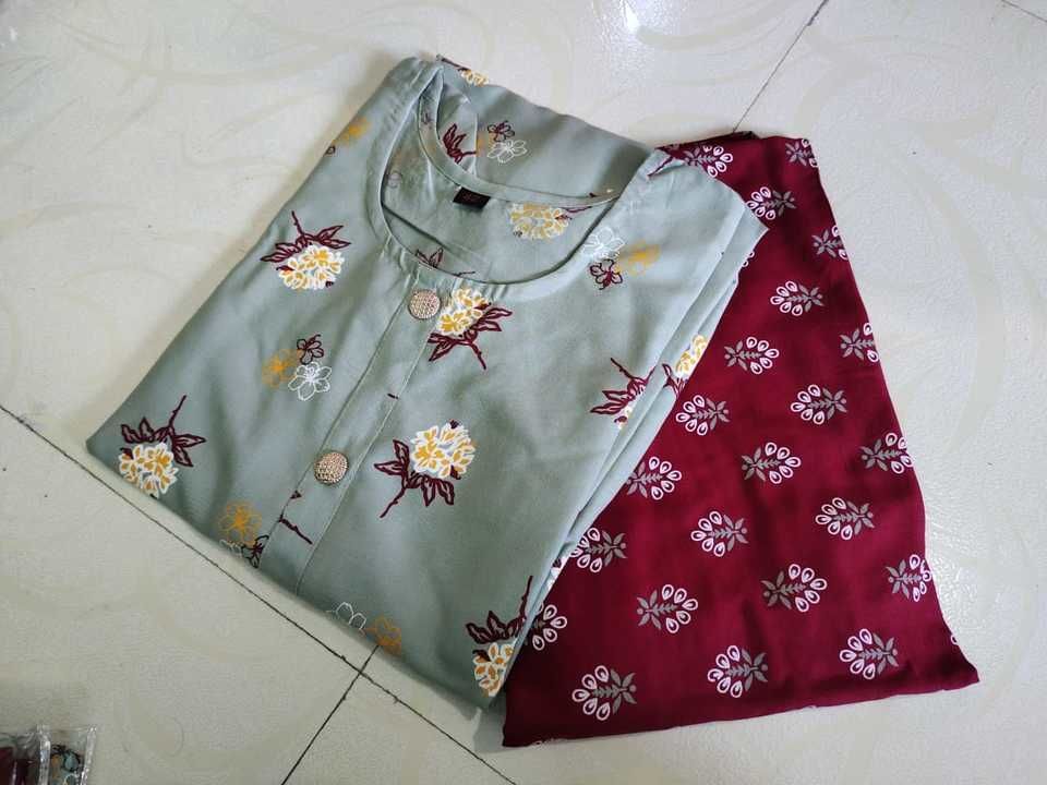 Rayon Kurtis uploaded by business on 3/29/2021
